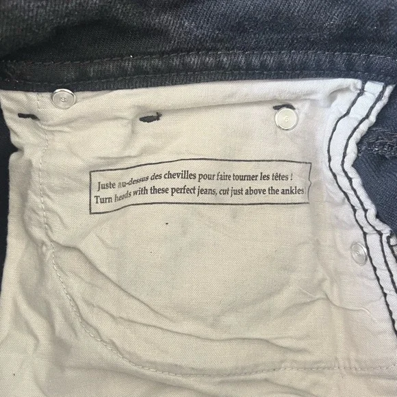 Sézane Le Crop Jeans – High Waisted Wide Leg – Black – Size EU 34 (US 2/XS) - Picture 10 of 13